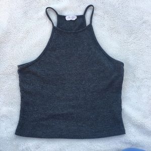 Dark gray crop top
